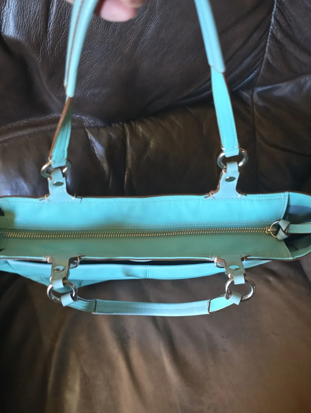 Rare Coach Leather Tote with Double Handles